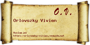 Orlovszky Vivien névjegykártya